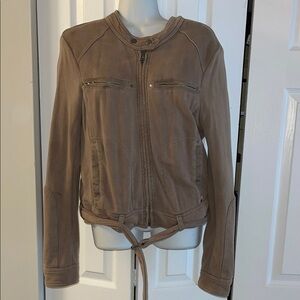 Free People Tan Jacket with Relaxed Bomber Style